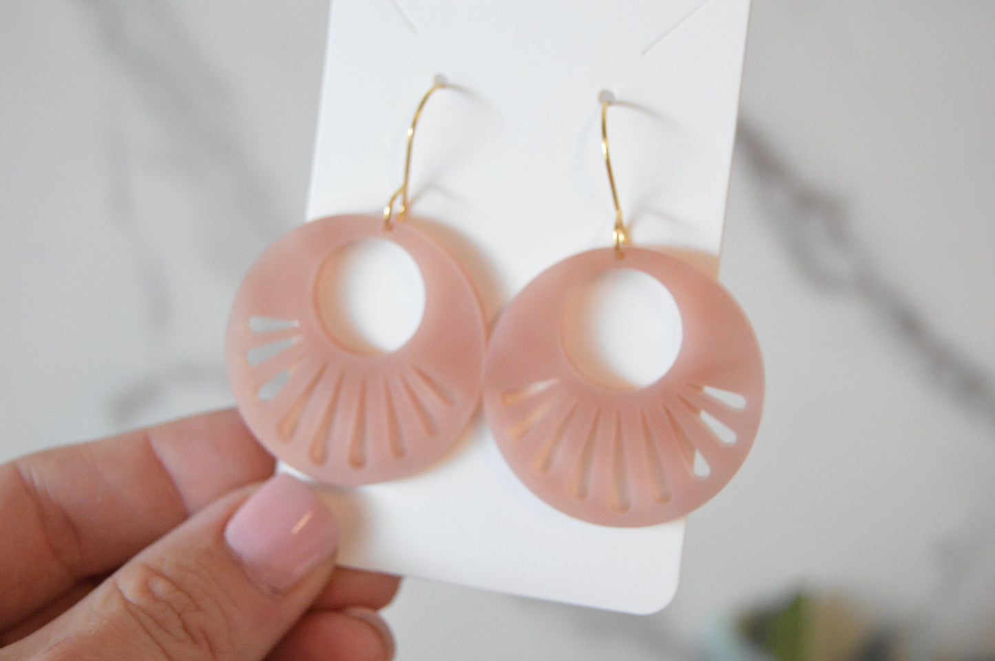 Boho Circle Earrings - Acrylic