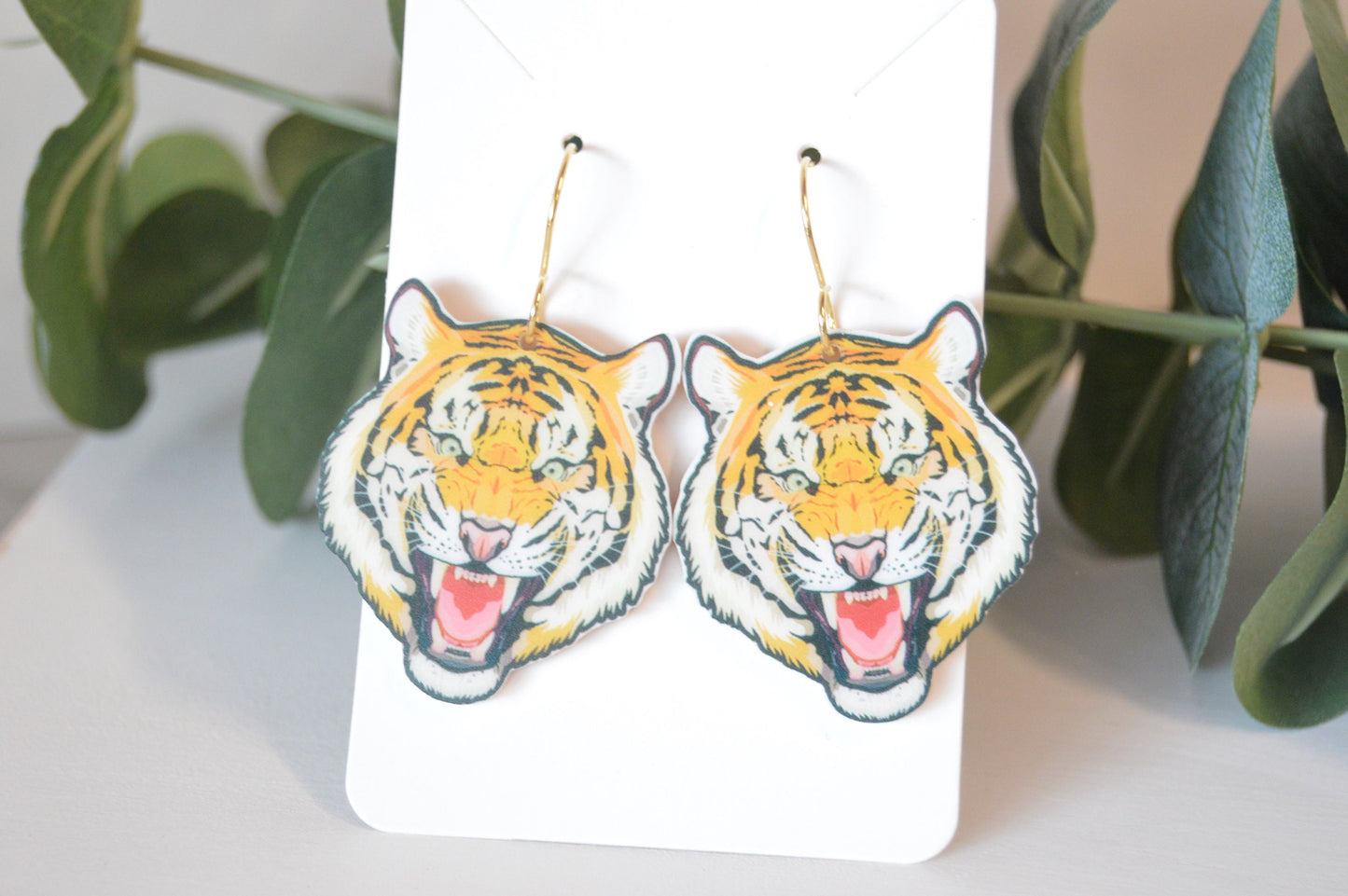 Tiger Earrings - Acrylic