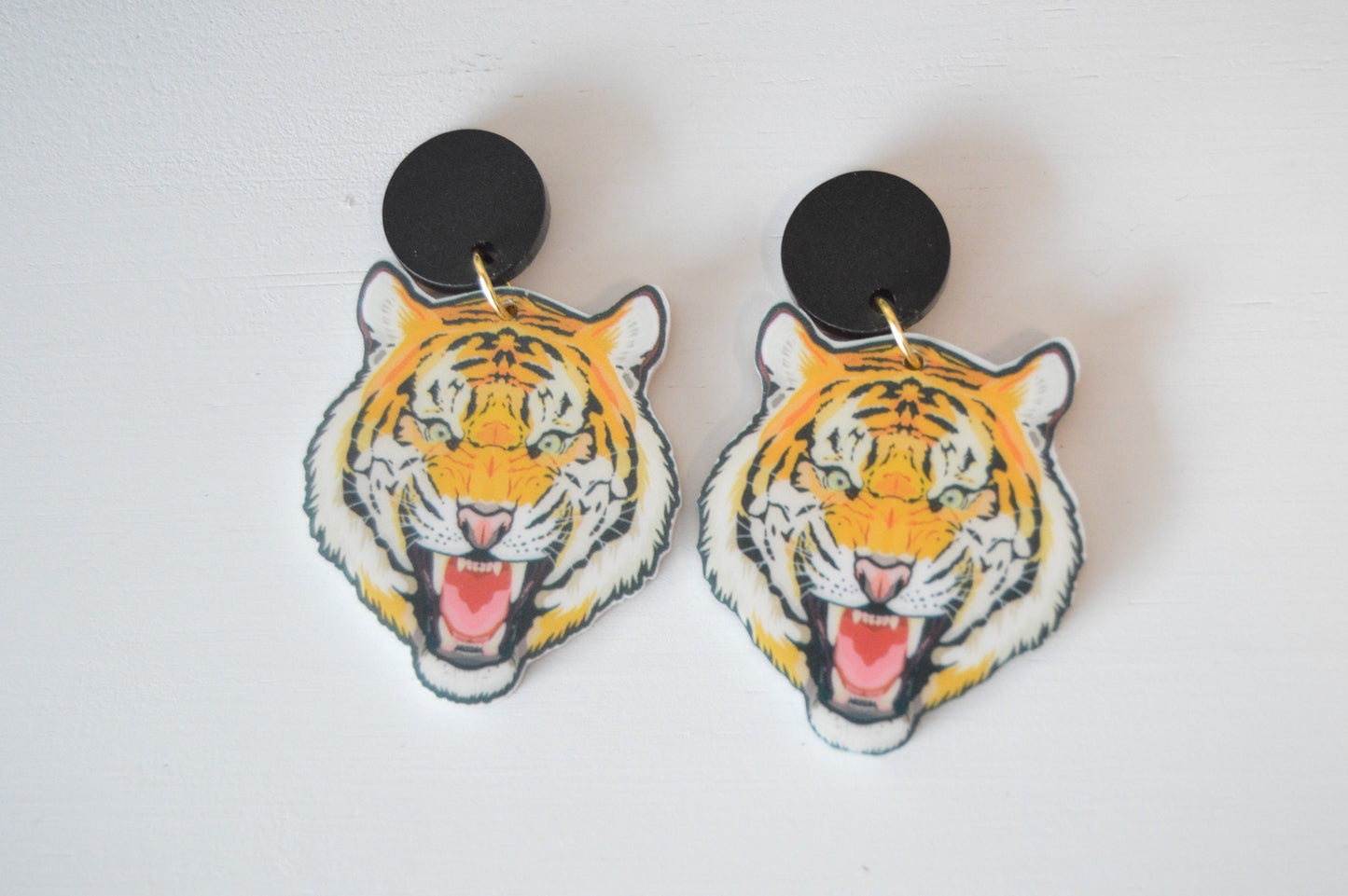 Tiger Earrings - Acrylic