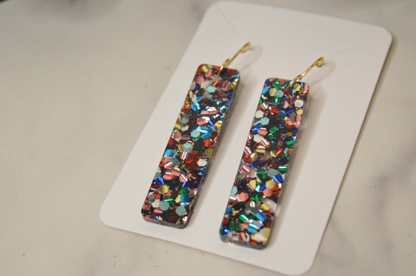Colorful Bar Earrings - Acrylic