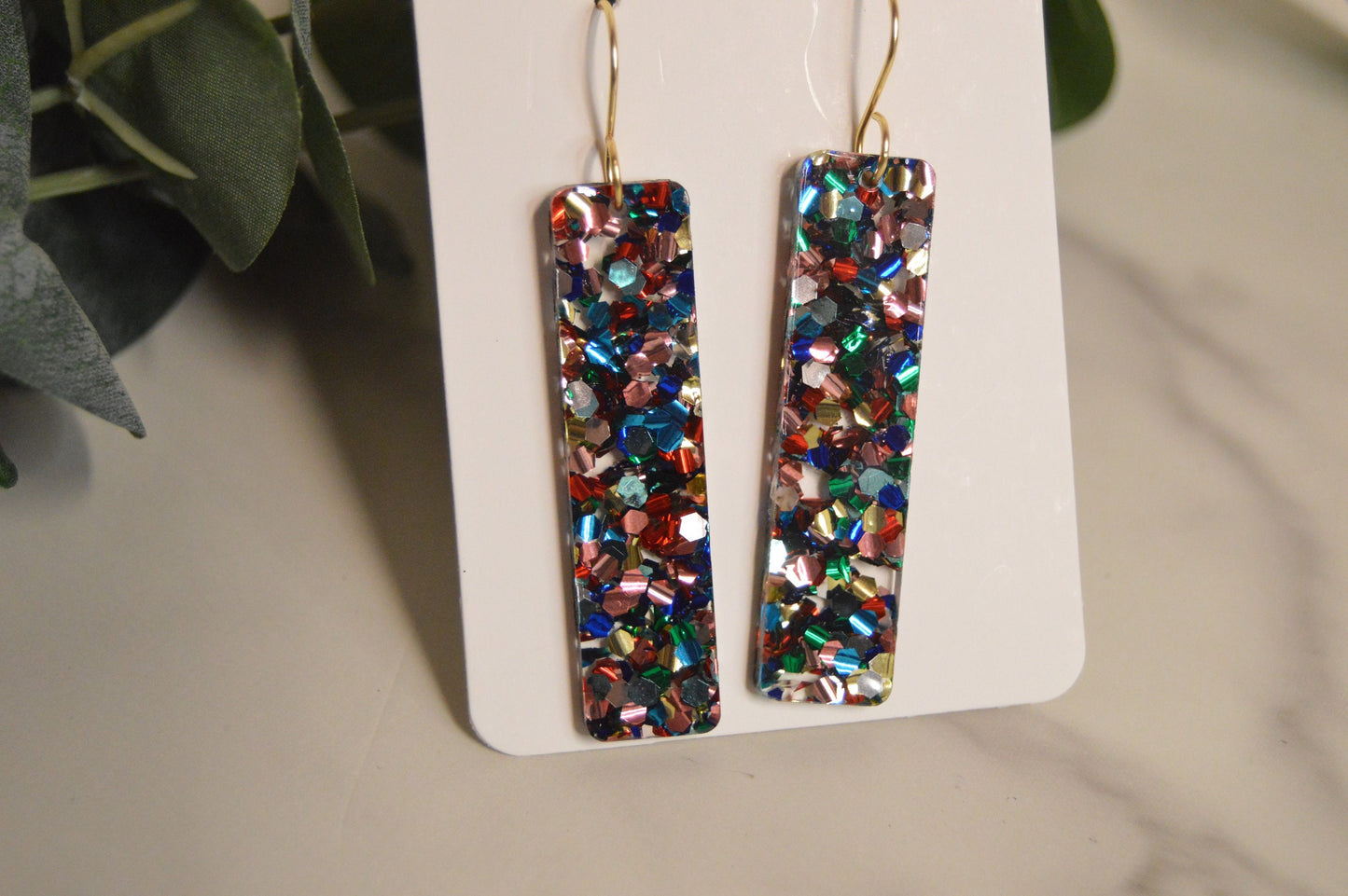 Colorful Bar Earrings - Acrylic