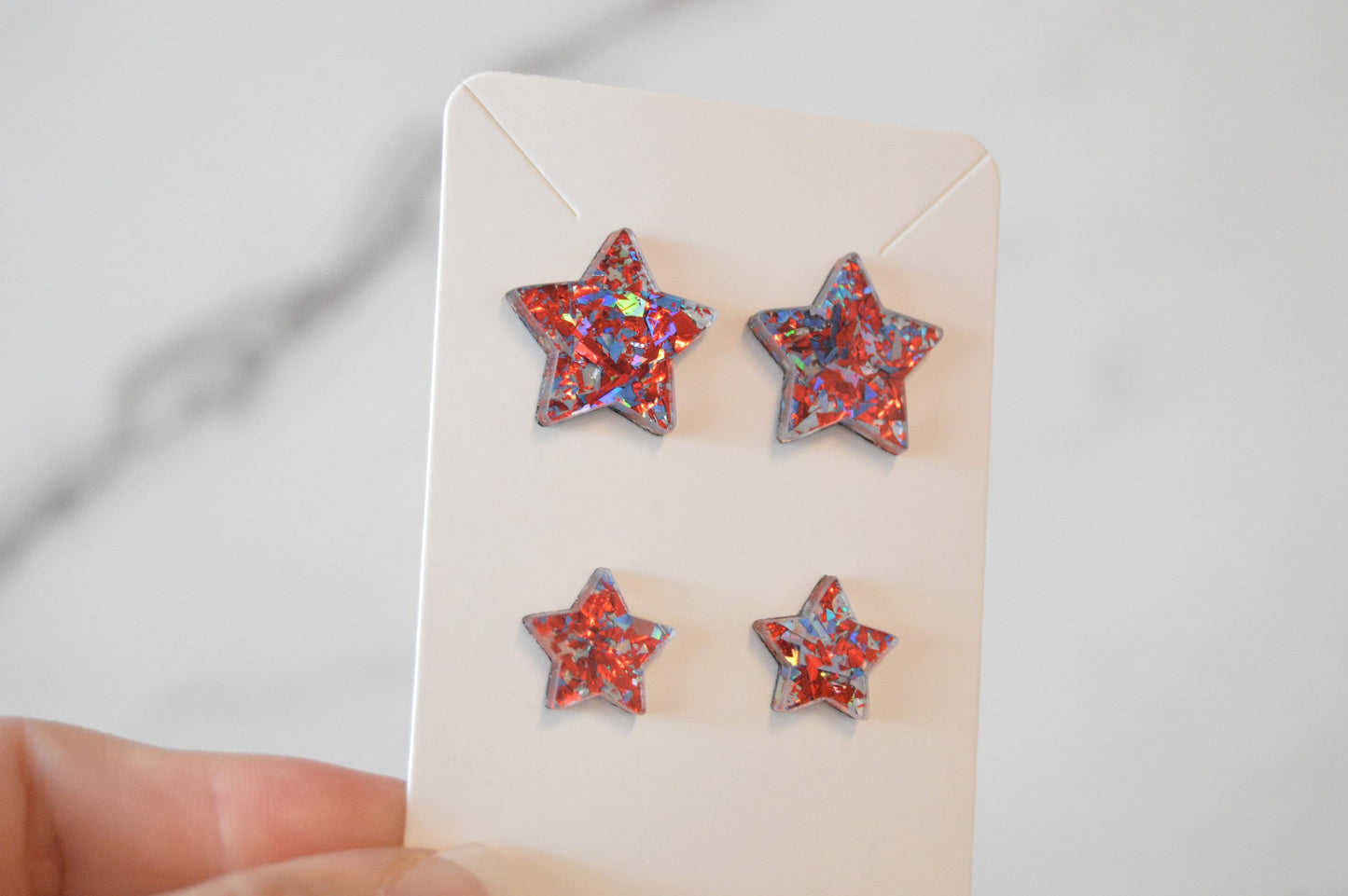 Mom + Me Patriotic Earring Set - Acrylic