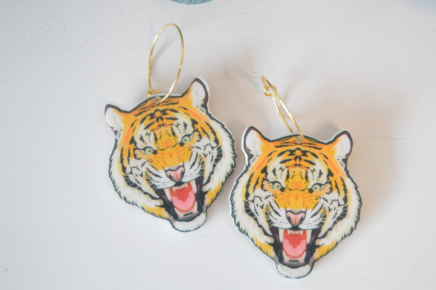 Tiger Earrings - Acrylic
