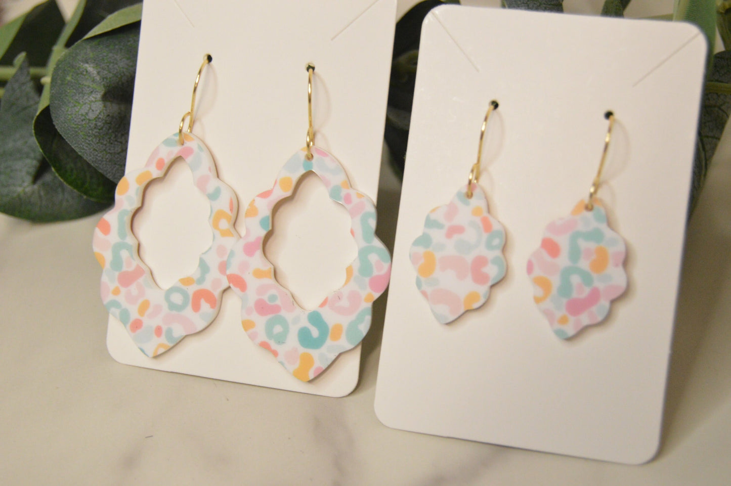 Mom + Me Leopard Print Earring Set - Acrylic
