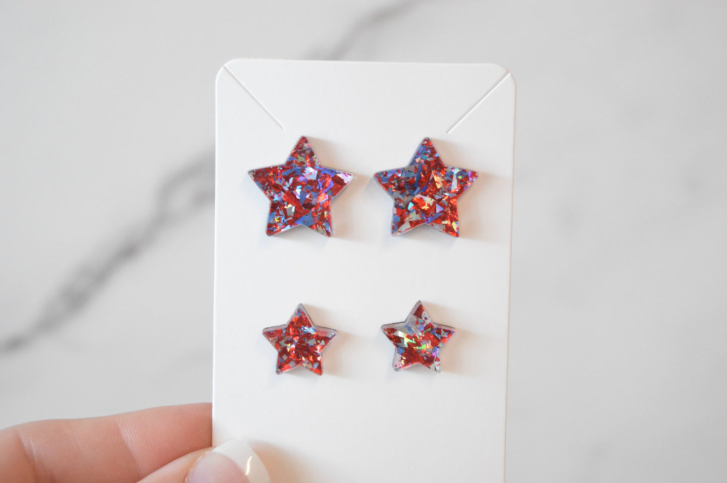 Mom + Me Patriotic Earring Set - Acrylic