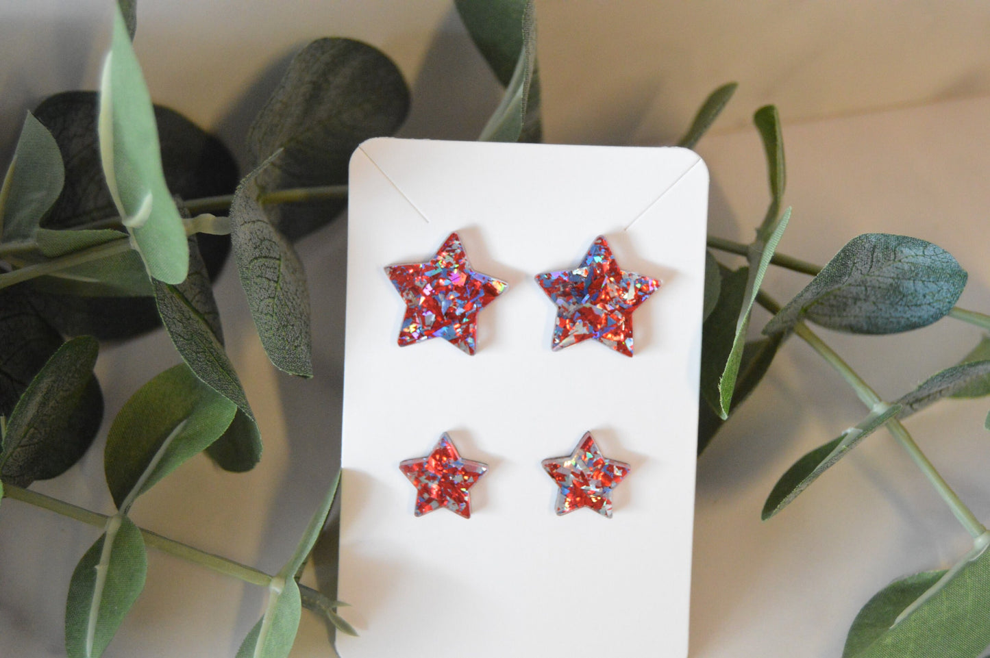 Mom + Me Patriotic Earring Set - Acrylic