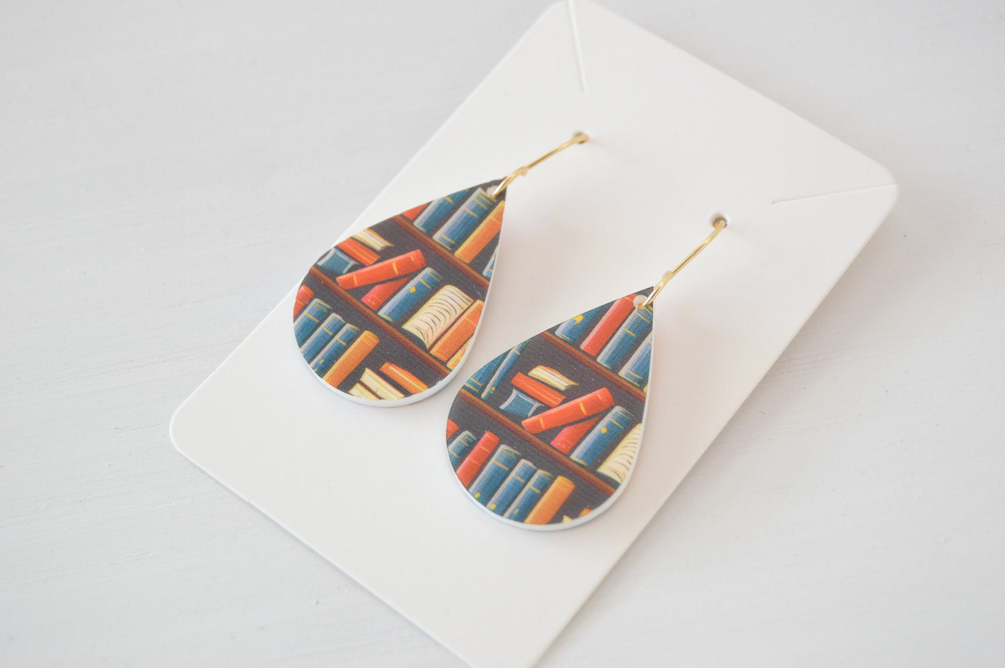 Bookshelf Drop Earrings - Acrylic