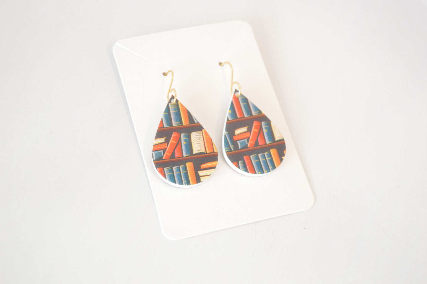 Bookshelf Drop Earrings - Acrylic