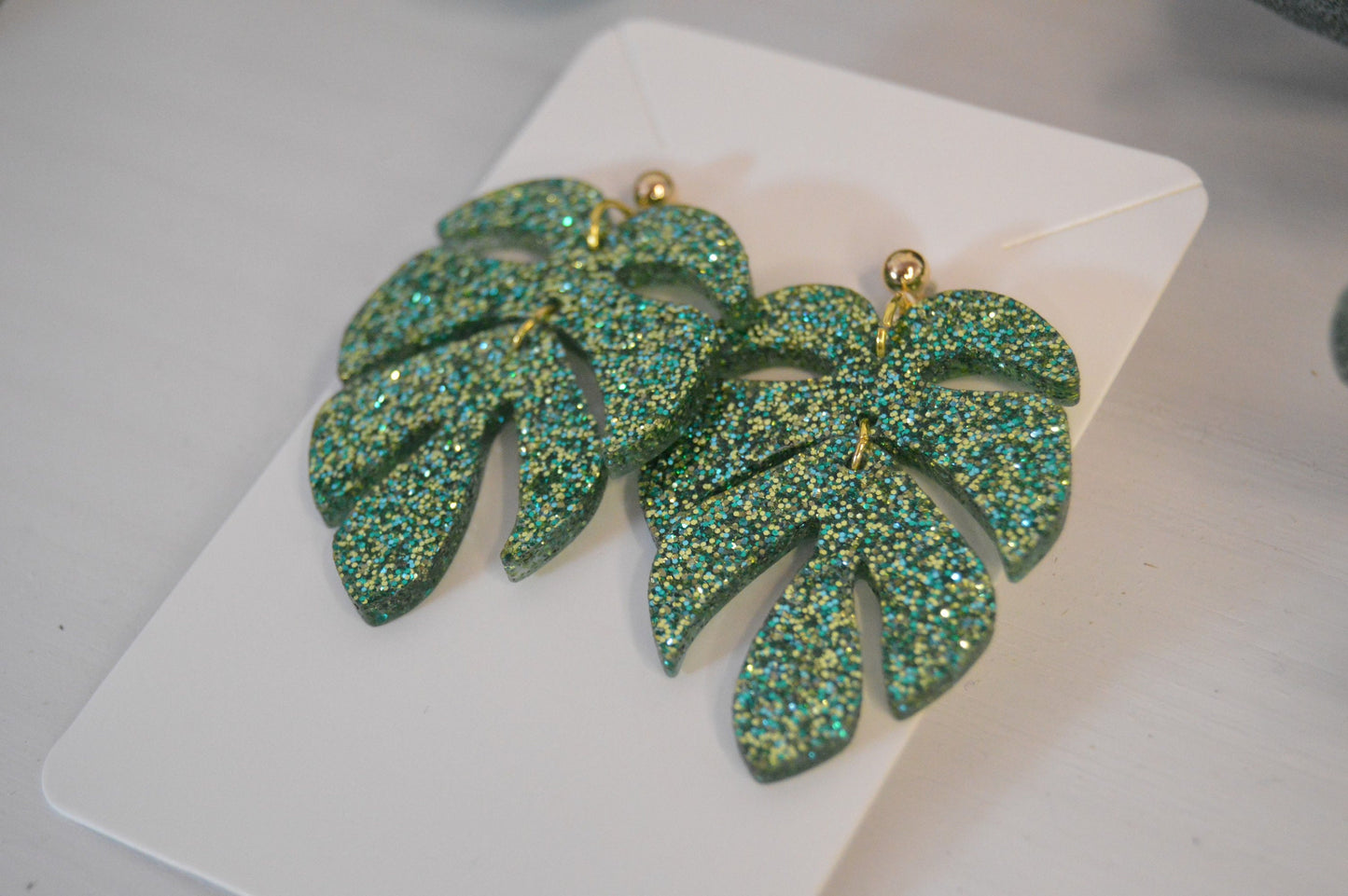 Monstera Leaf Earrings - Acrylic