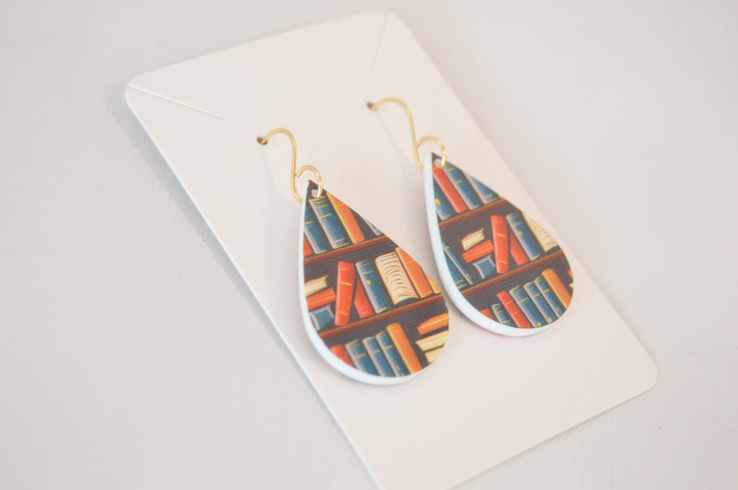 Bookshelf Drop Earrings - Acrylic