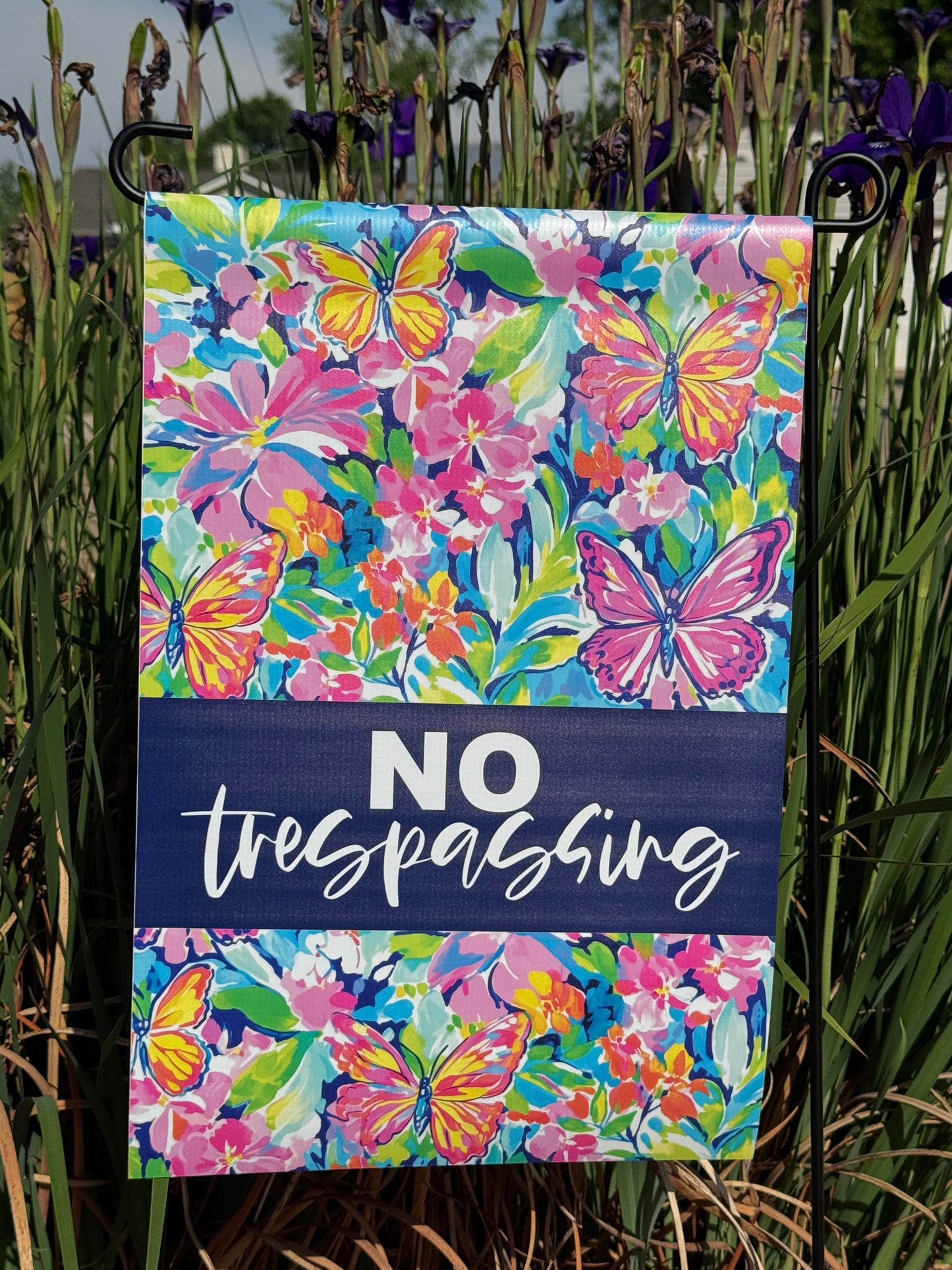 No Trespassing Garden Flag