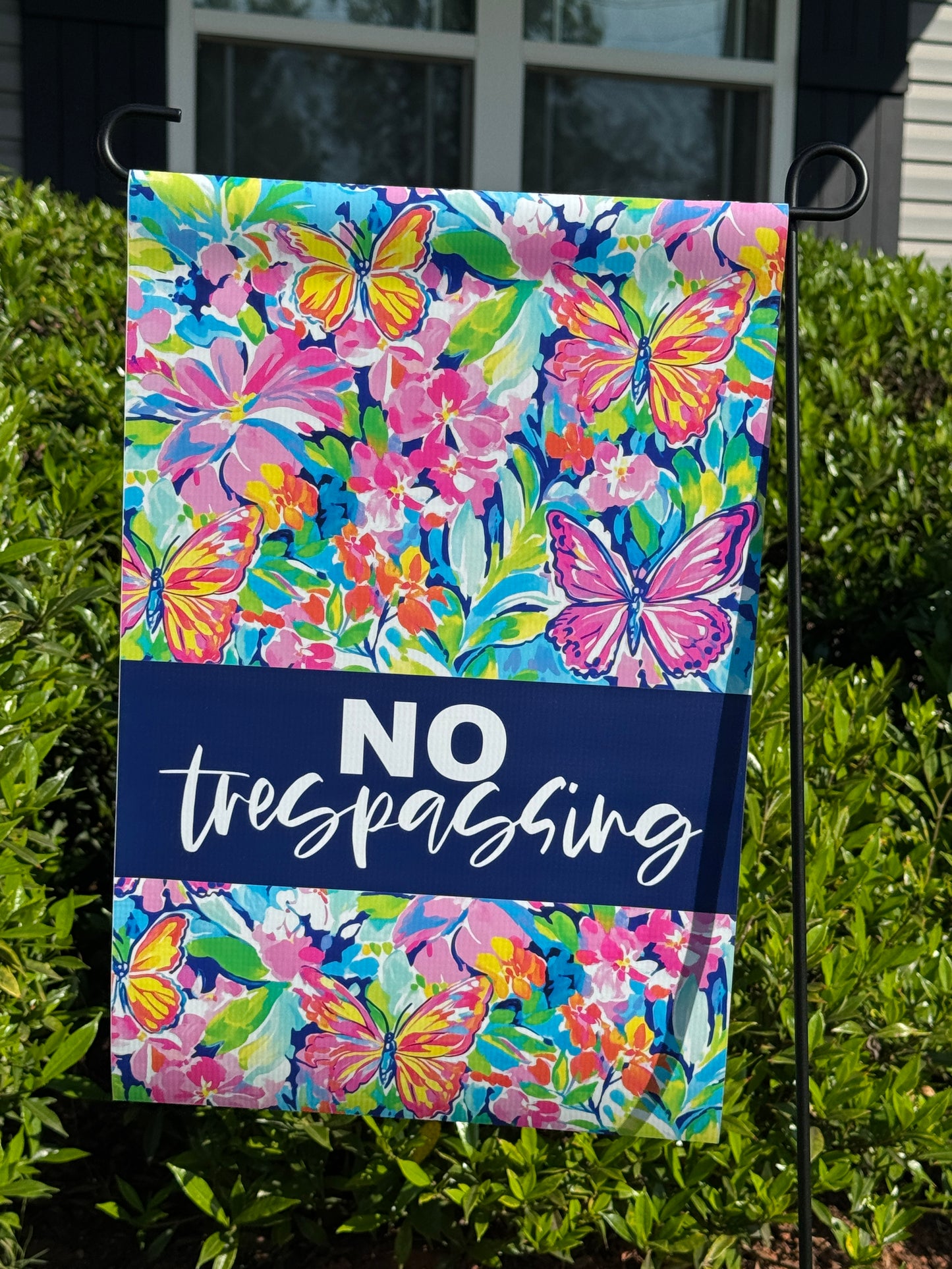 No Trespassing Garden Flag