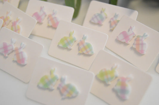Bunny Stud Earrings - Acrylic
