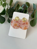 Retro Flower Earrings - Acrylic