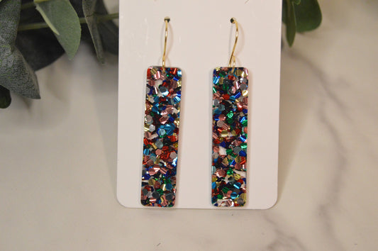 Colorful Bar Earrings - Acrylic
