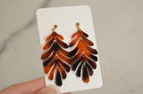 Tiered Leaf Stack Earrings - Acrylic