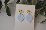 Blue leaf Earrings - Acrylic