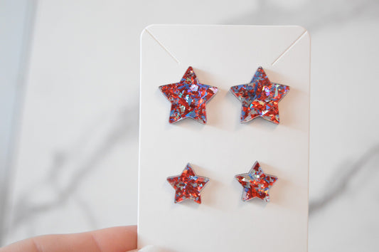 Mom + Me Patriotic Earring Set - Acrylic