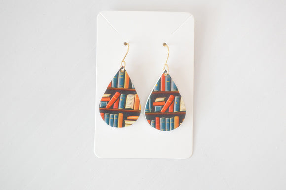 Bookshelf Drop Earrings - Acrylic