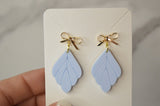 Blue leaf Earrings - Acrylic