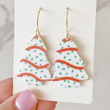 Christmas Tree Cake Earrings - Acrylic