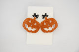 Jack-O-Latern Pumpkin Earrings - Acrylic